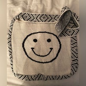 NWT Aztec Strap Smily Face Woven/ Knit Bag